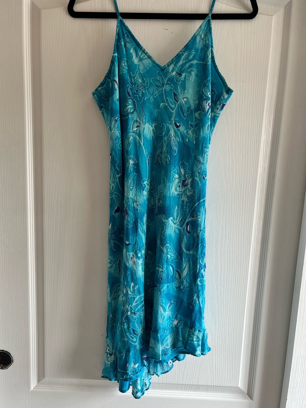Love Potion Vintage 90s Y2K Asymmetrical Floral Ruffle Midi Dress - Size 12